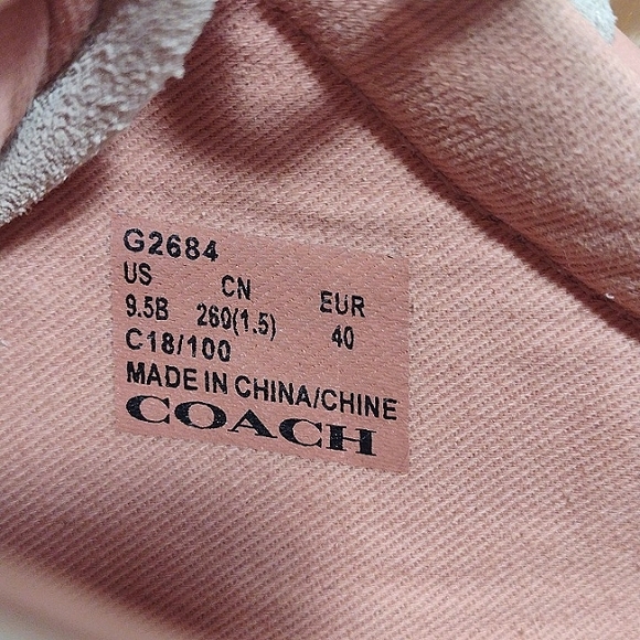 Coach Pink Metallic Color Block Trainer Sneakers with Suede Trim - Picture 8 of 15